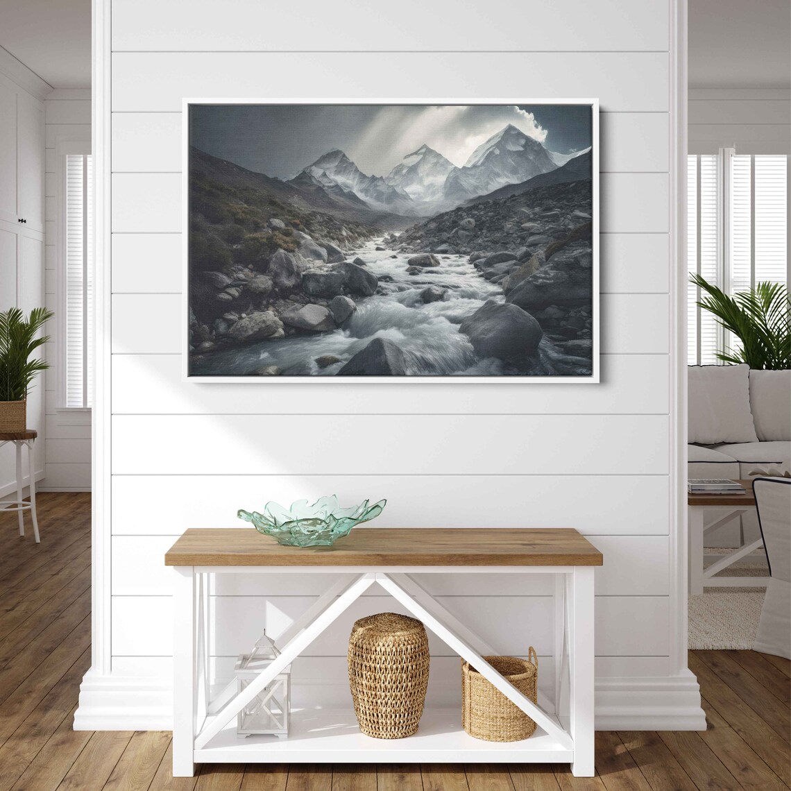 Mountains Rivers Hdr Landscape Photography Framed Print Ready To Hang - Image 3