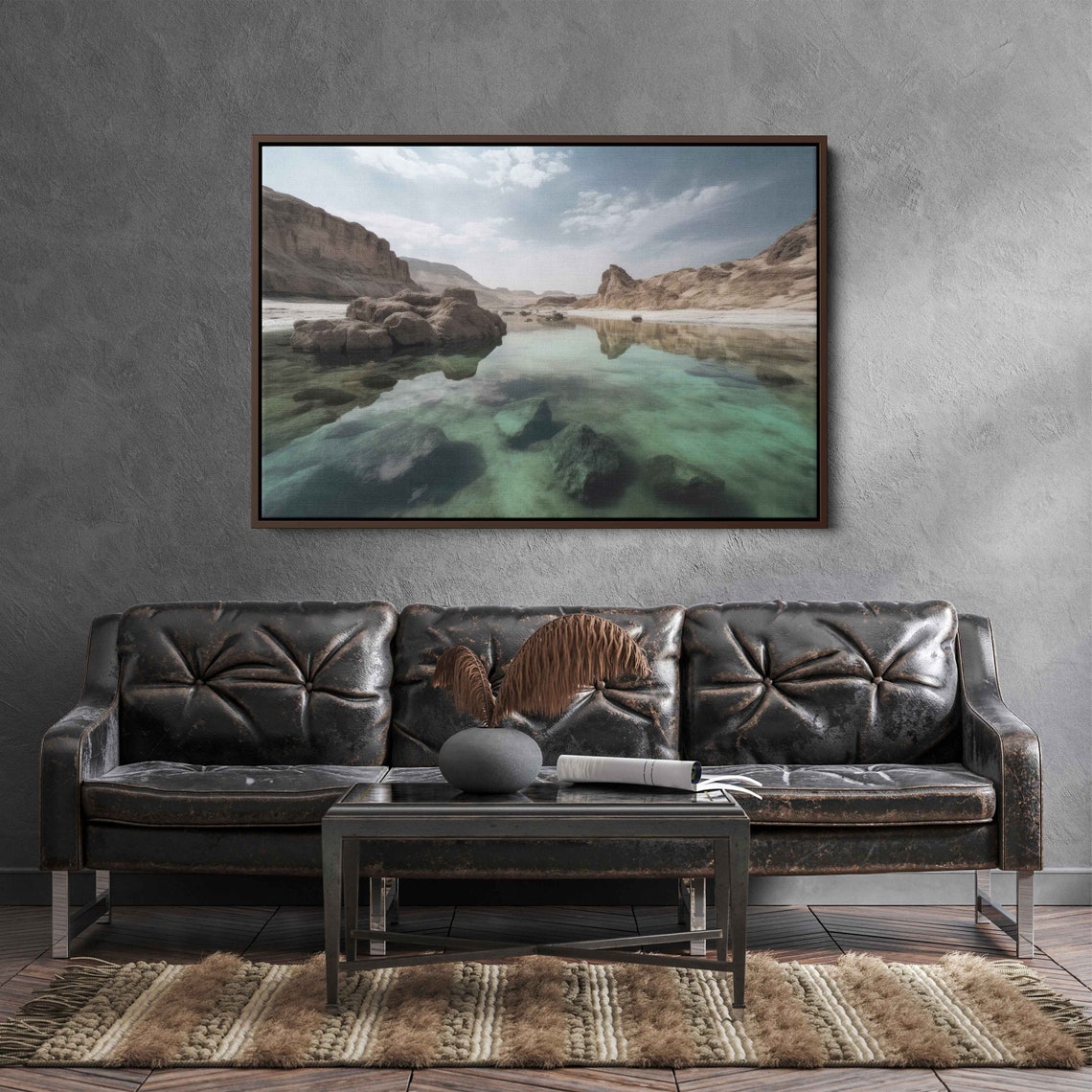 River Hdr Long Exposure Landscape Photography High Resolution Framed Print Ready To Hang - Image 2