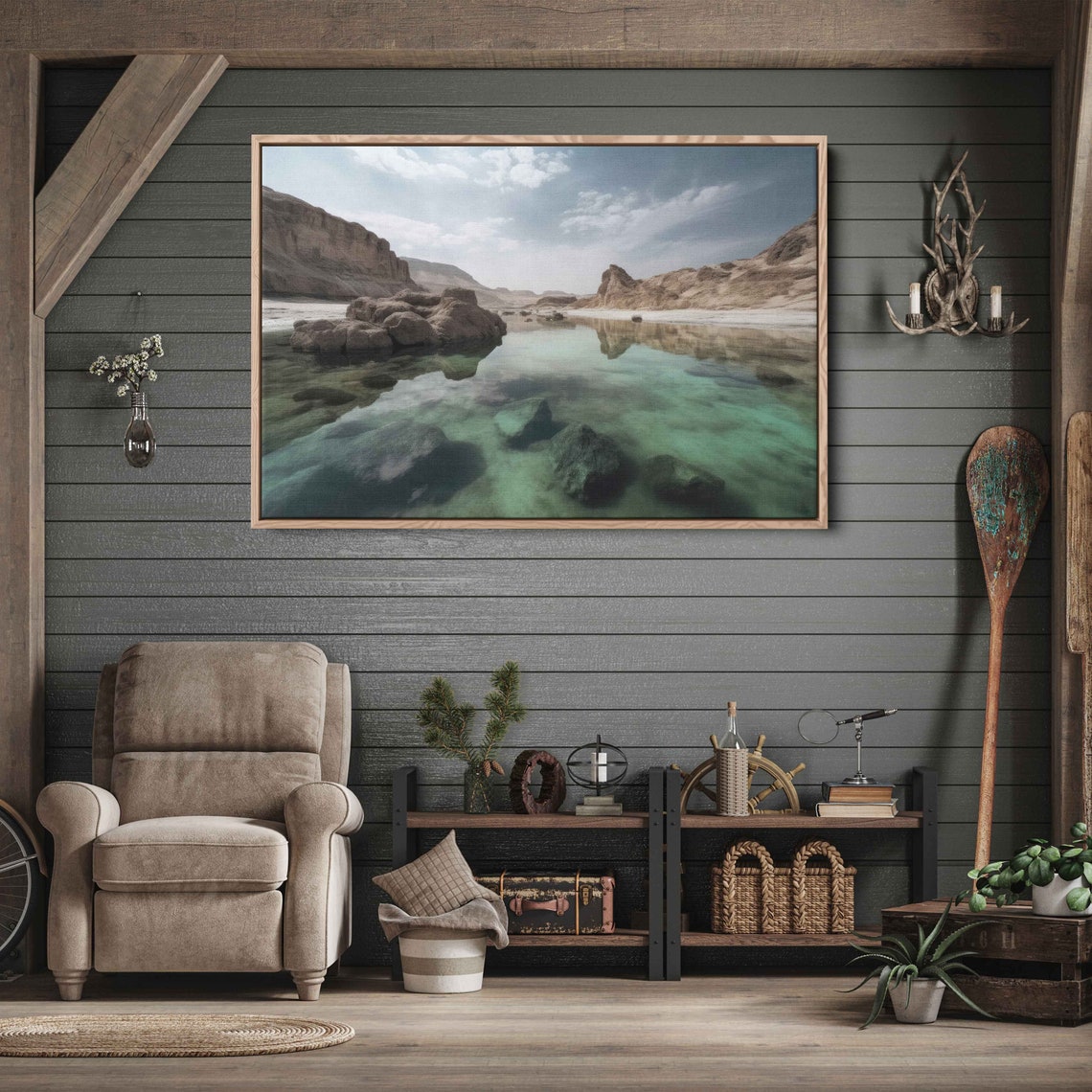 River Hdr Long Exposure Landscape Photography High Resolution Framed Print Ready To Hang - Image 3