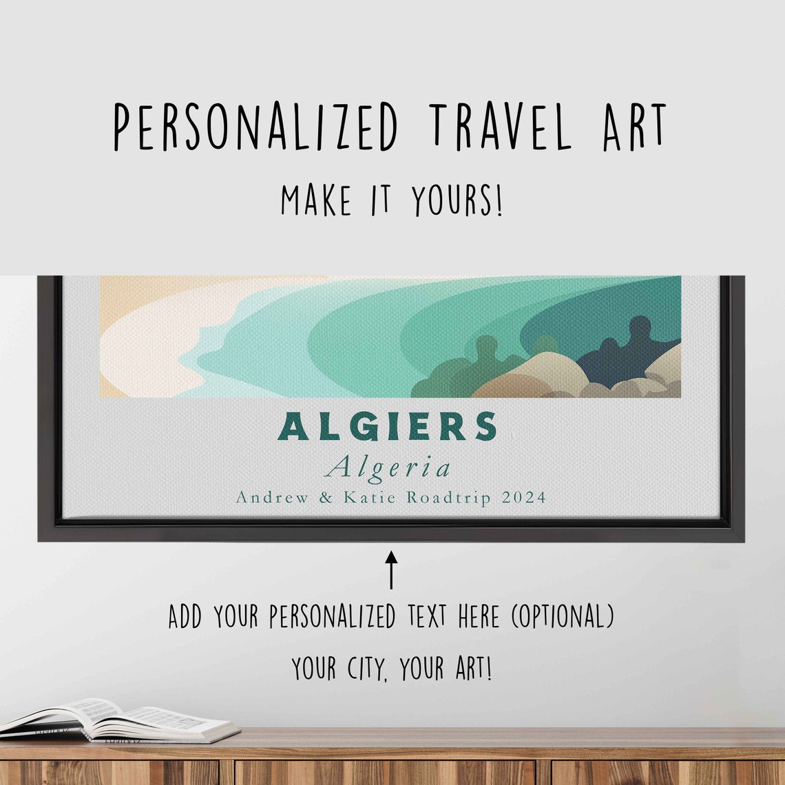 Algiers Algeria White Mosque Bay Minarets Seaside Travel Poster - Image 4