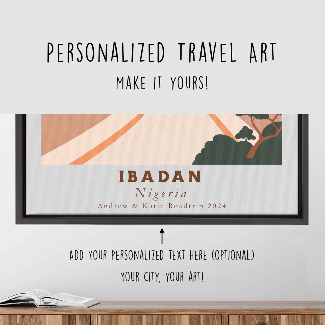 Ibadan Nigeria Residential Road Sunset Acacia Tree Travel Poster - Image 4