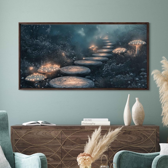 Mystical Winding Stepping Stones, Foxfire Forest Starlit Sky