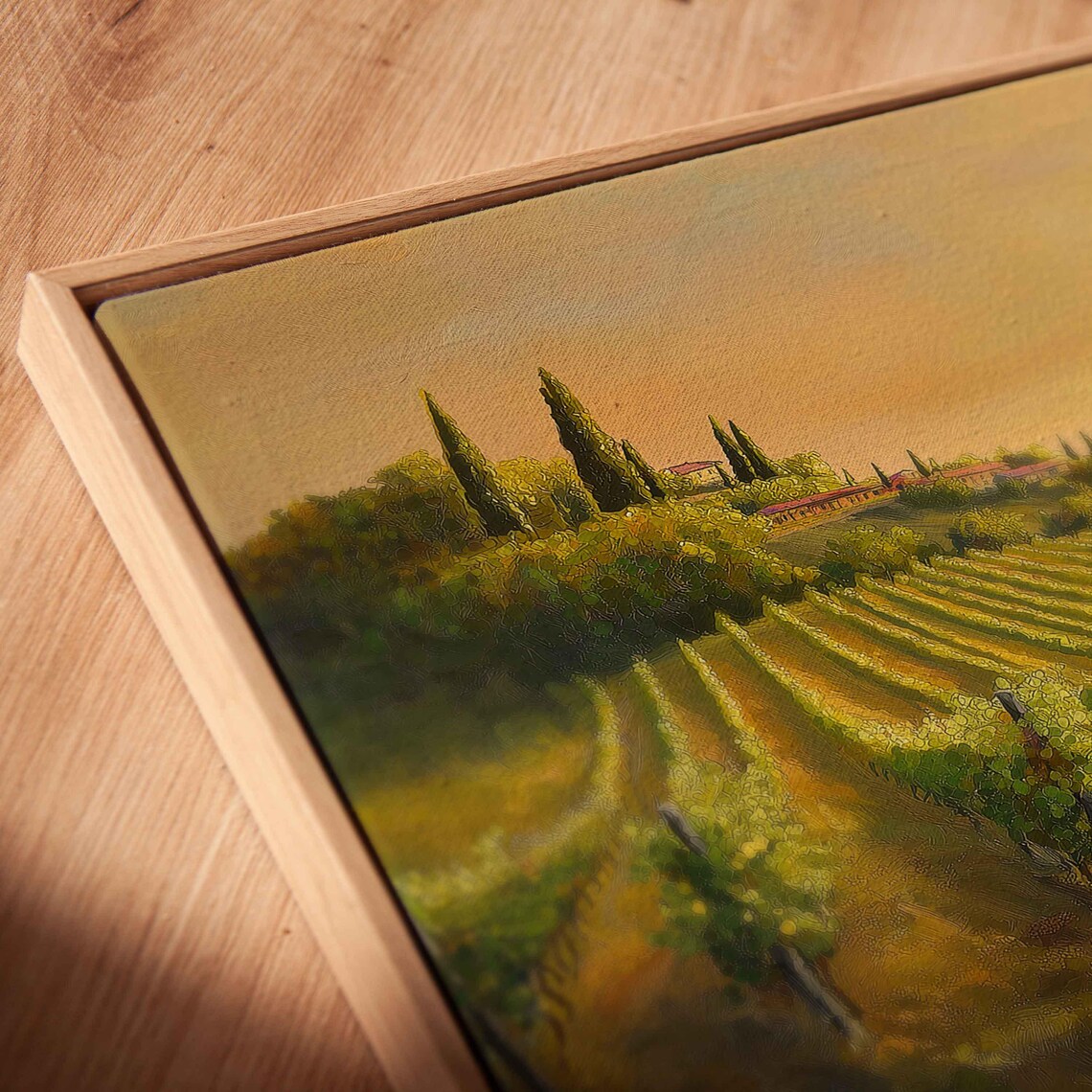 Idyllic Vineyard Landscape, Golden Sunset Rolling Hills - Image 2