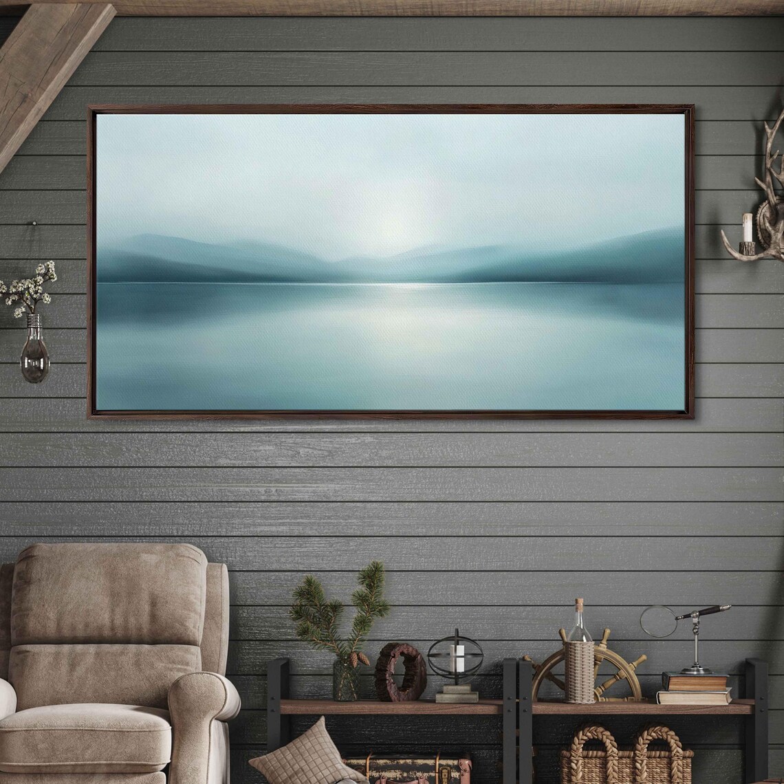 Luminous Pastel Landscape, Minimalist Art Print