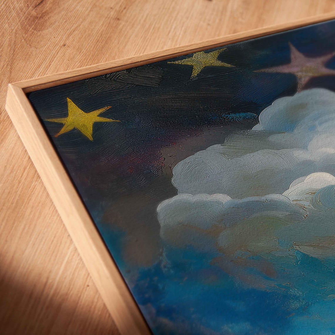 Dancing Animated Shoes Wall Art Print Surreal Psychedelic Style Dreamy Twilight Sky - Image 2