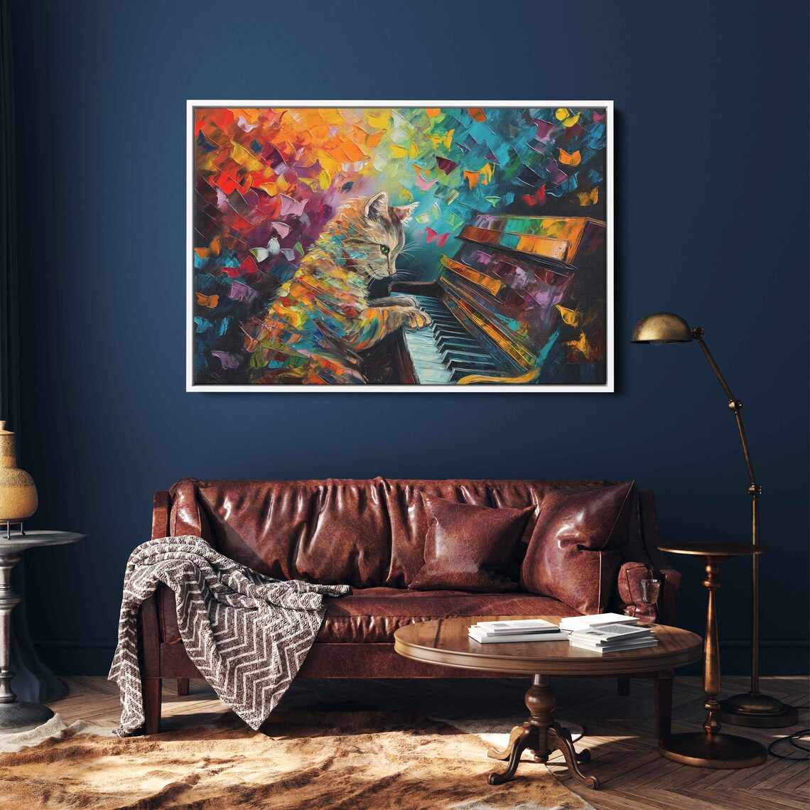 Whimsical Cat Playing Piano Art Print, Studio Decor - Image 3