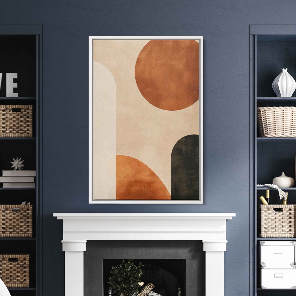 Neutral Desert Color Boho Style Wall Art Print Minimalist Design Abstract Shapes Eclectic Print Ready To Hang - Image 3