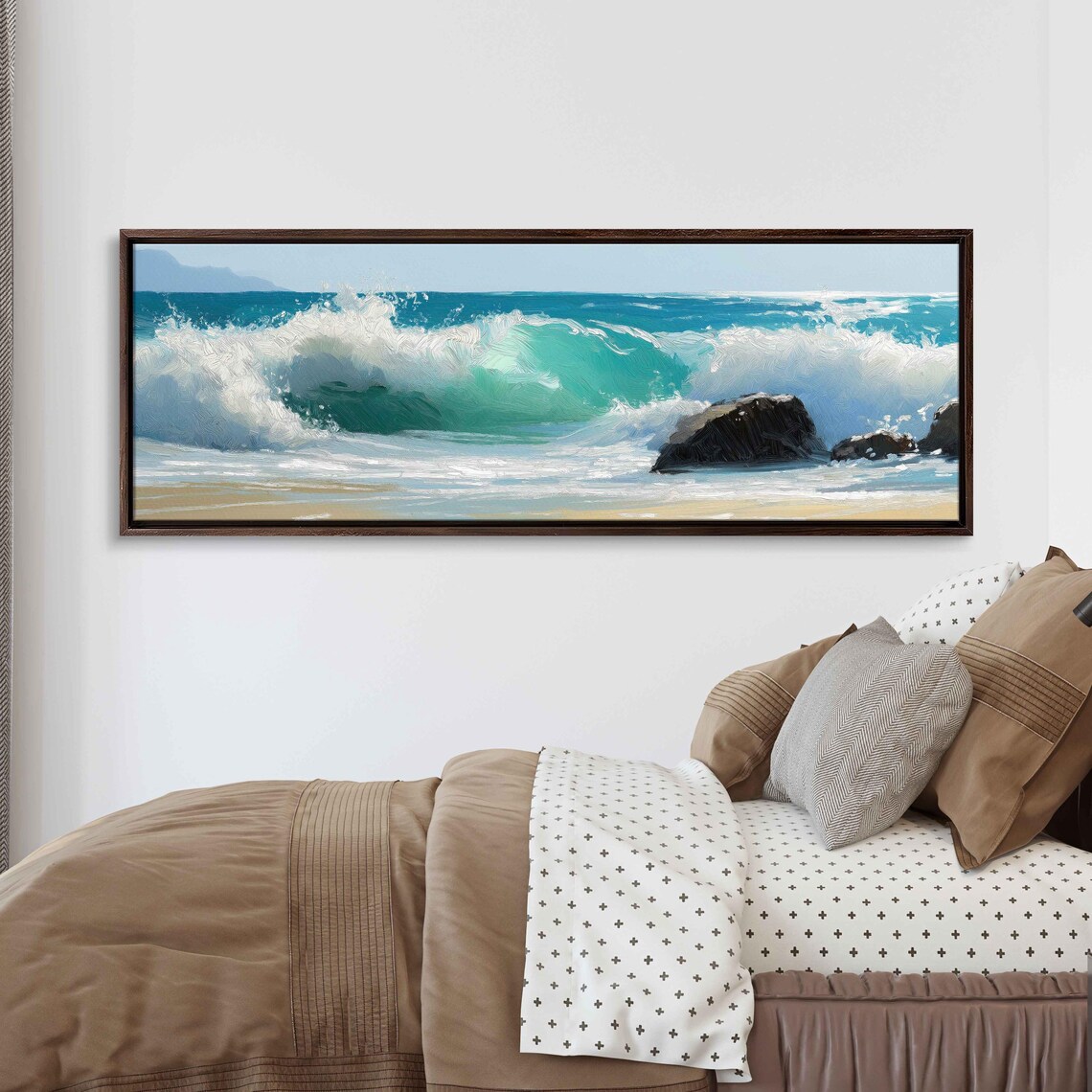 Abstract Seascape, Bold Turquoise Waves