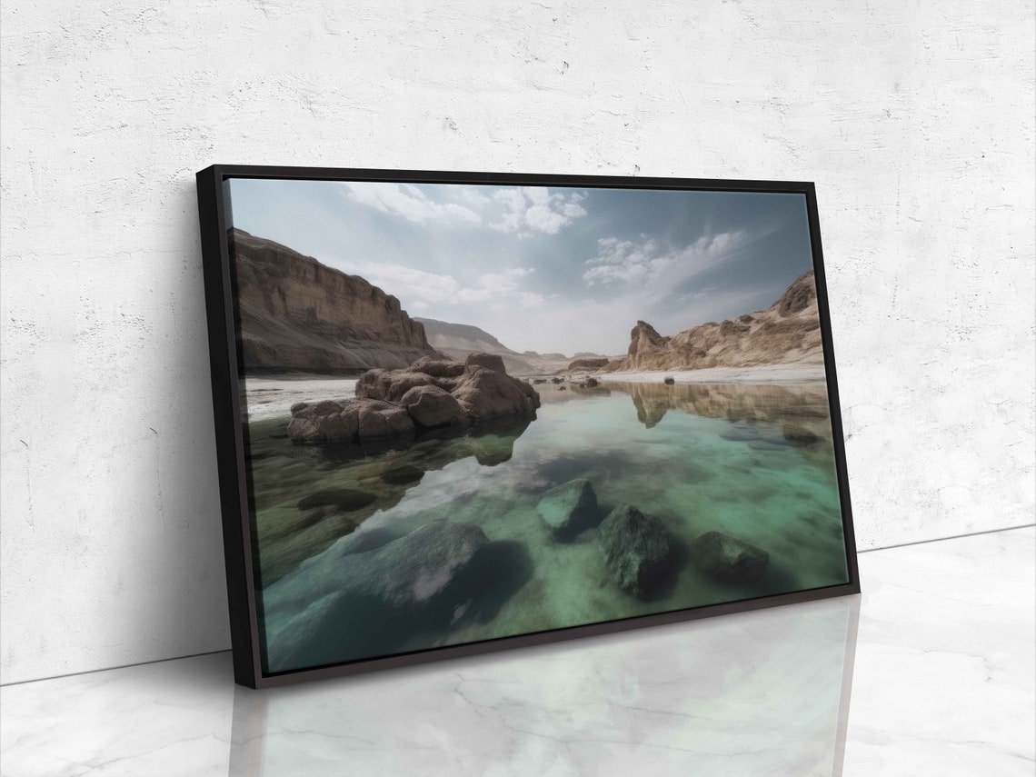 River Hdr Long Exposure Landscape Photography High Resolution Framed Print Ready To Hang - Image 4