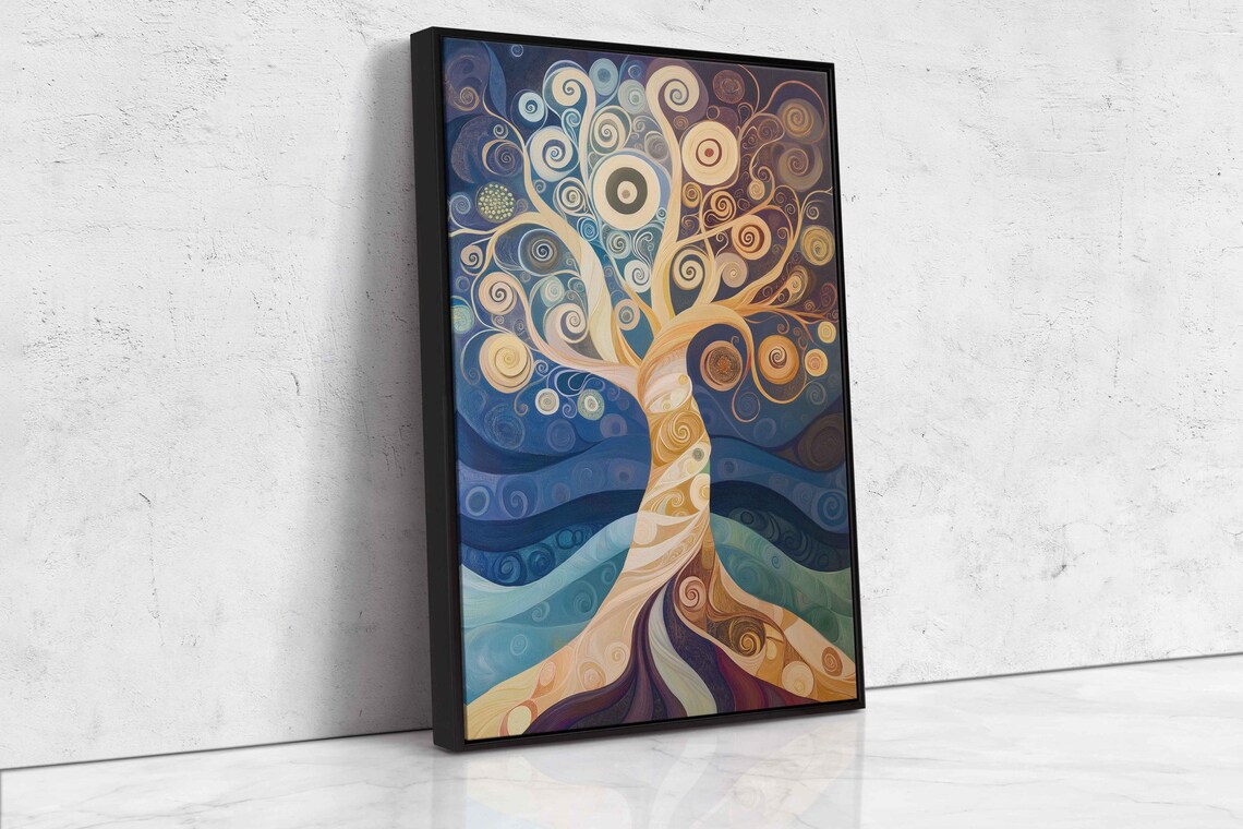 Tree Of Life Art Wall Art Print Earthy Pastel Colors Swirling Patterns Nature Connection - Image 4