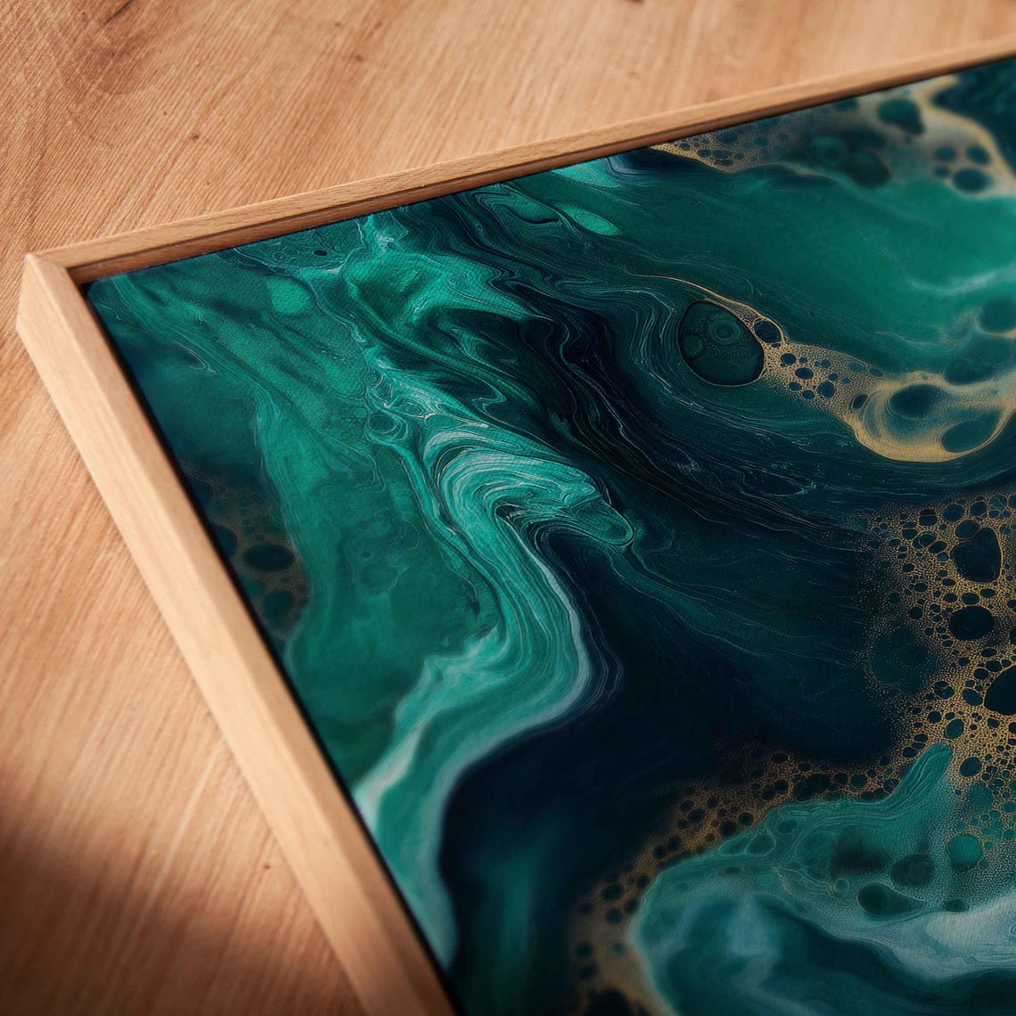 Opulent Abstract Art, Rich Jewel Tones - Image 2