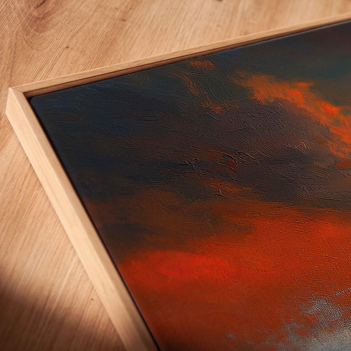 Lighthouse At Fiery Sunset Panoramic Ocean Waves Dramatic Orange Sky Coastal Poster - Image 2