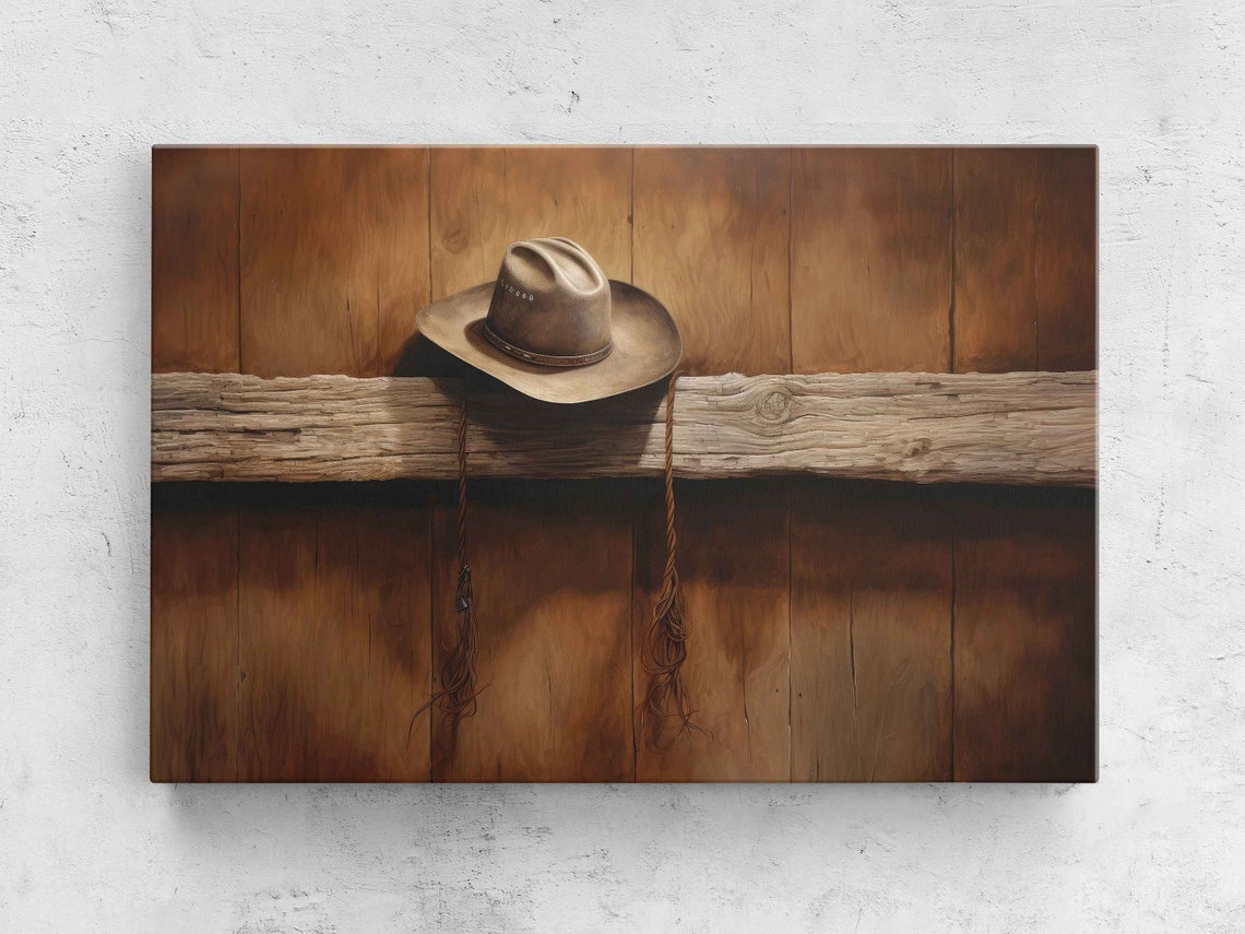 Cowboy Hat Framed Print Ready To Hang