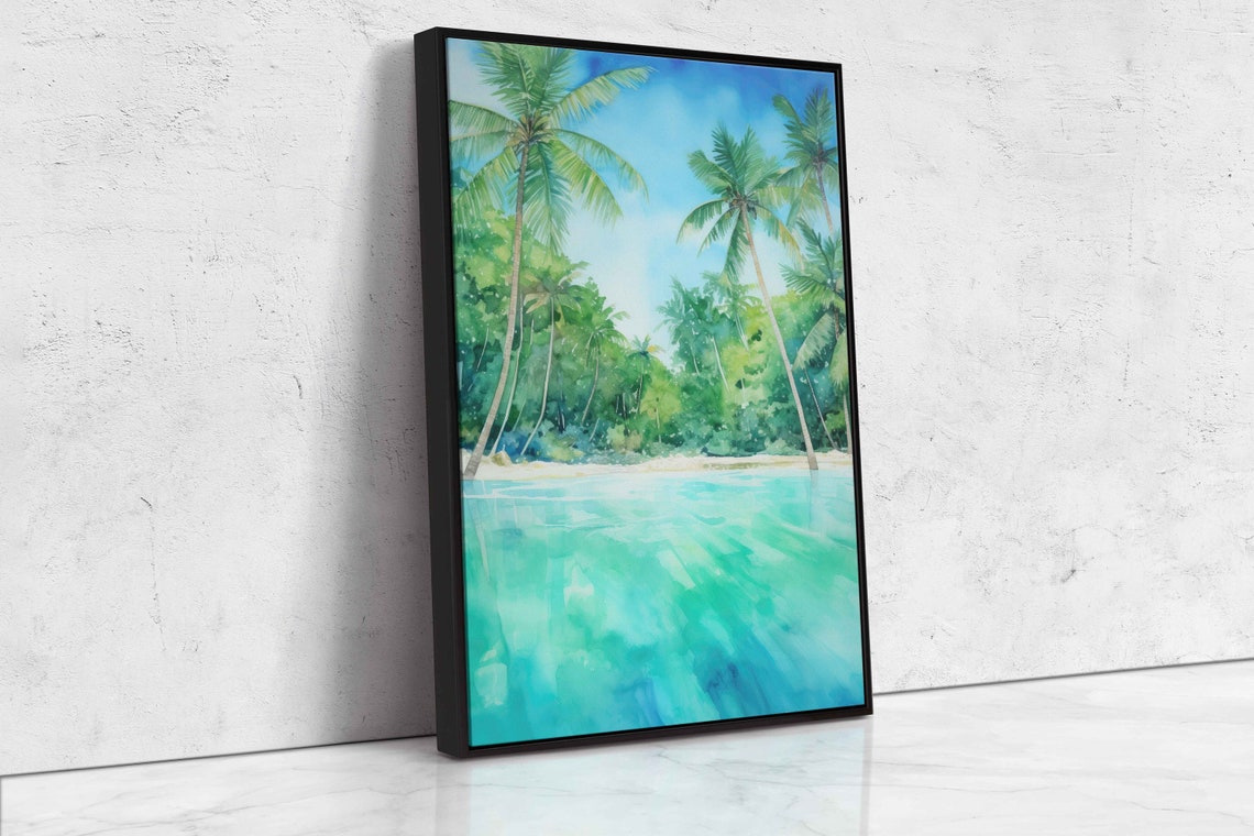 Tropical Island Framed Print Ready To Hang - Image 4