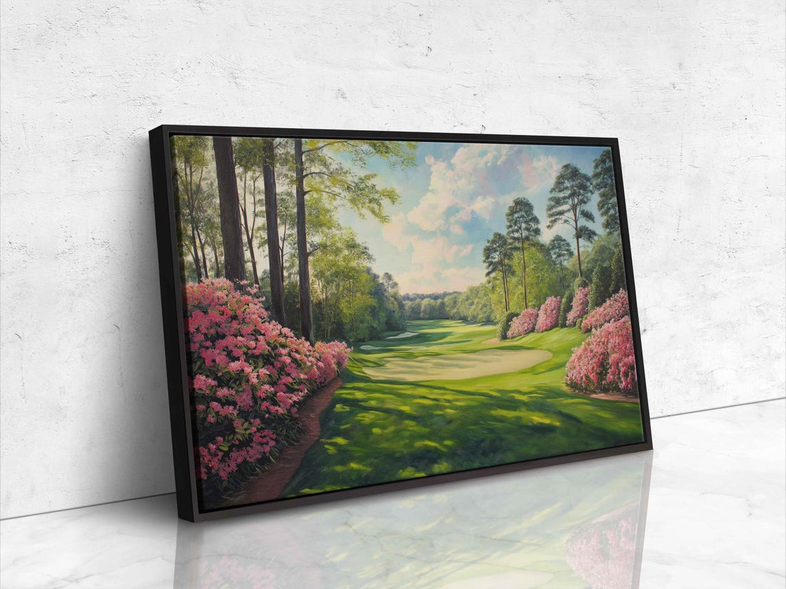 Augusta National Golf Lush Fairway Spring Azalea Blossoms Poster - Image 4