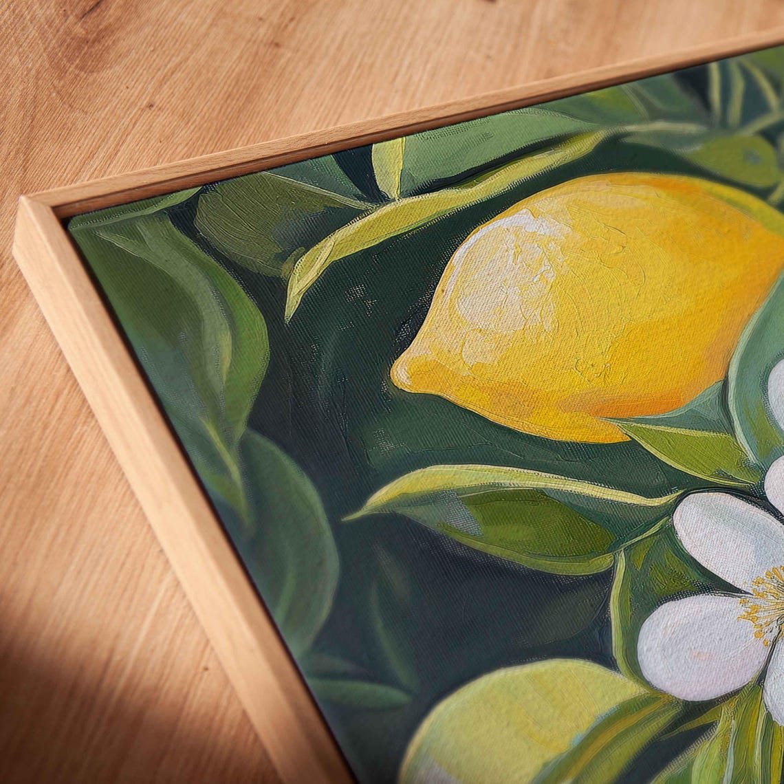 Abundant Lemons White Blossoms Lush Green Leaves Citrus Art Poster - Image 2