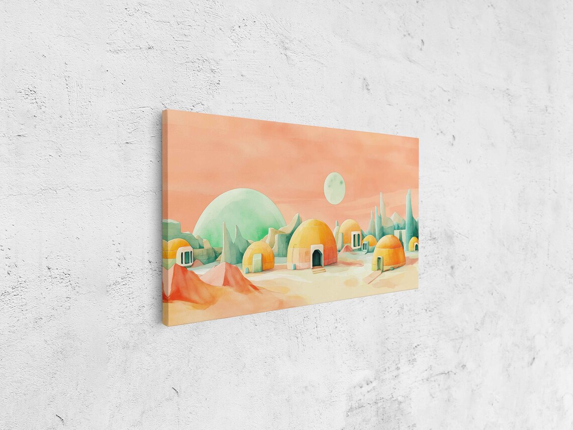 Futuristic Space Colony On Mars Art Print - Image 4