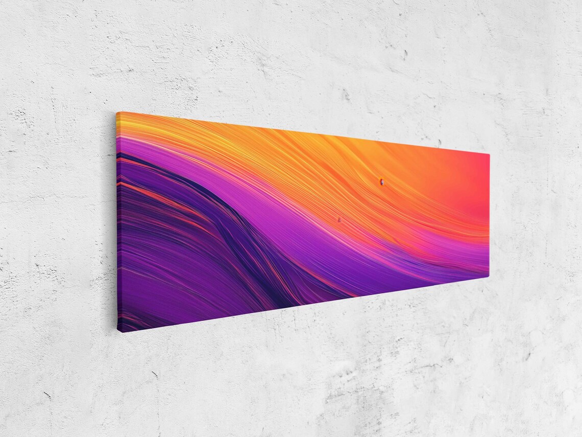 Abstract Landscape Sunset, Vibrant Harmony - Image 4