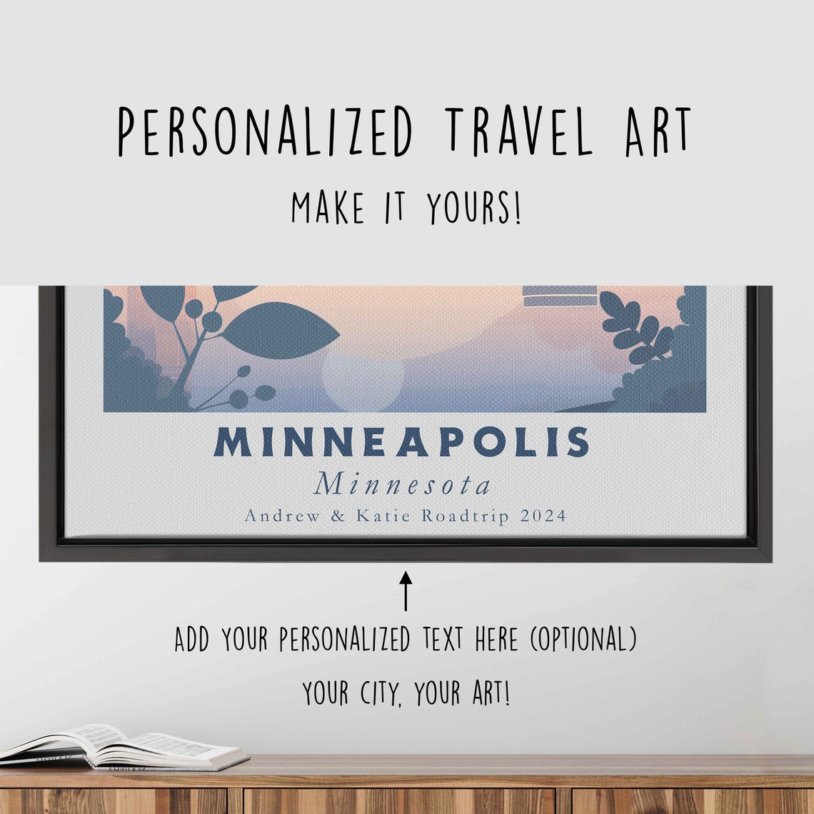 Minneapolis Minnesota Skyline River Bridge Sunset Reflection Poster - Image 4