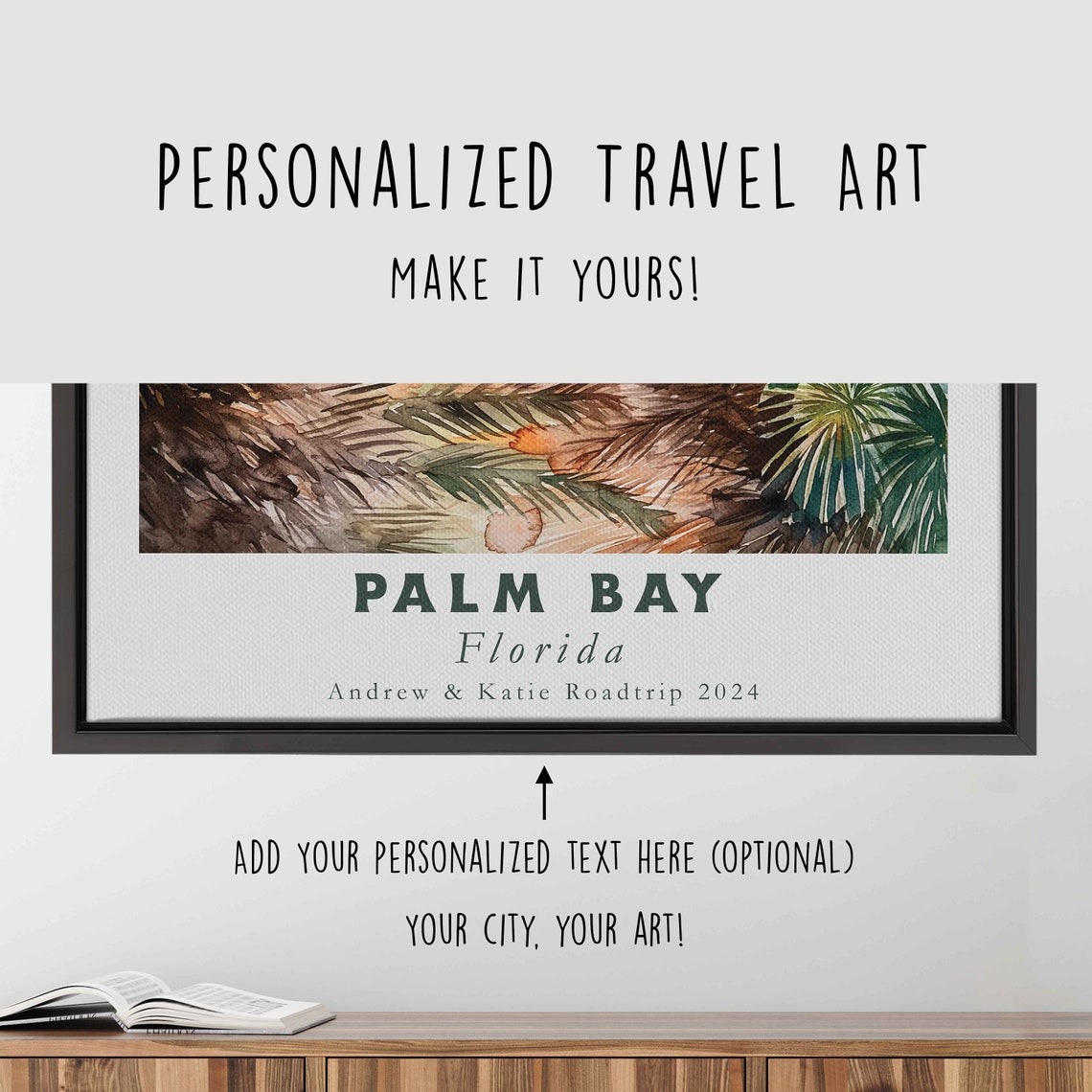 Palm Bay Florida Tropical Beach Path Palm Trees Ocean View Poster - Image 4