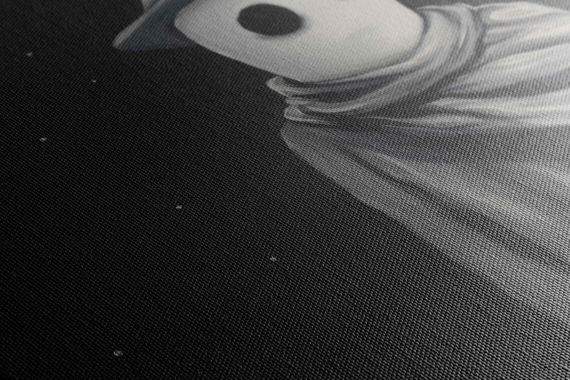Creepy Ghost In Hat And Scarf Floating In Dark Starry Night Space Poster - Image 2