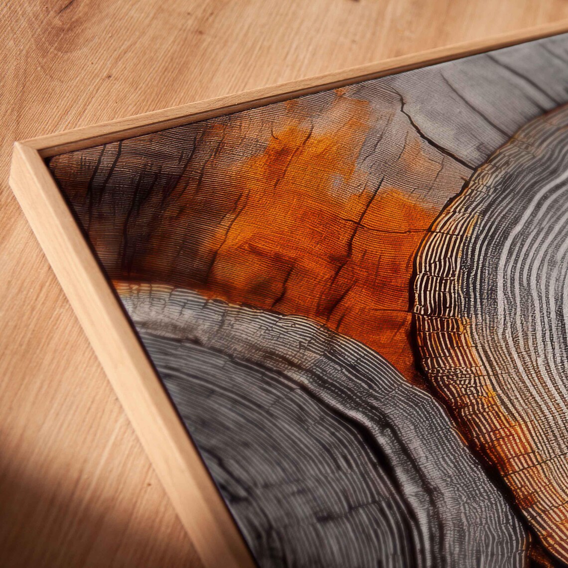 Colorful Tree Rings Wall Art Print Vibrant And Black And White Contrast - Image 2