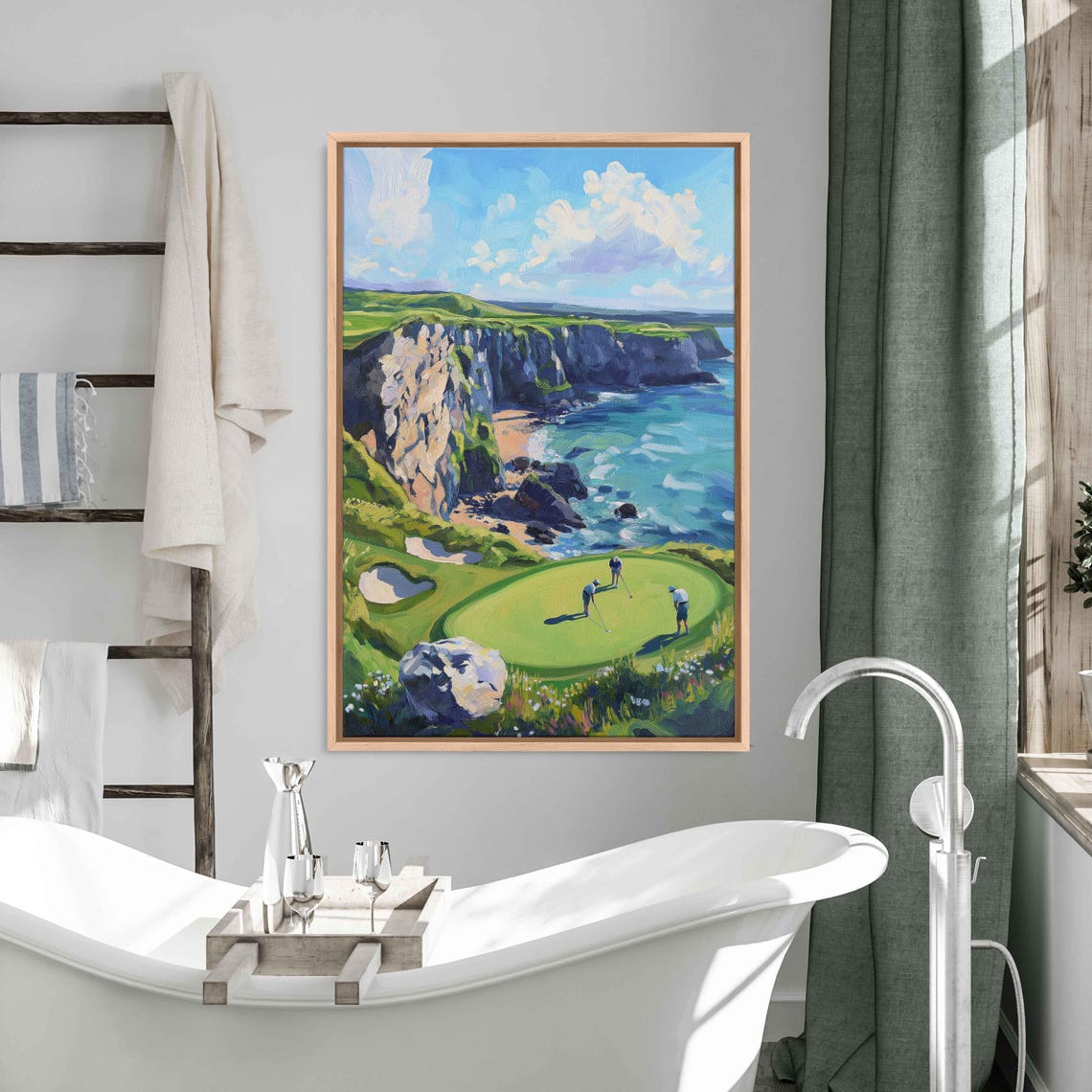 Royal Portrush Golf Course Cliffside Green Ocean View Golf Art Poster - Image 3