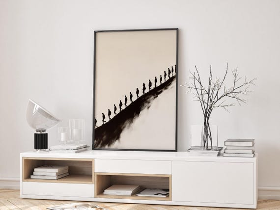 Minimalist Japandi Wall Art Muted Wabi Sabi Poster Ink Silhouette Artwork Print Modern Home Decor Japanese And Scandinavian