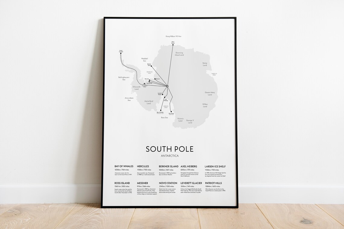 South Pole Expedition, Antarctica Travel Poster
