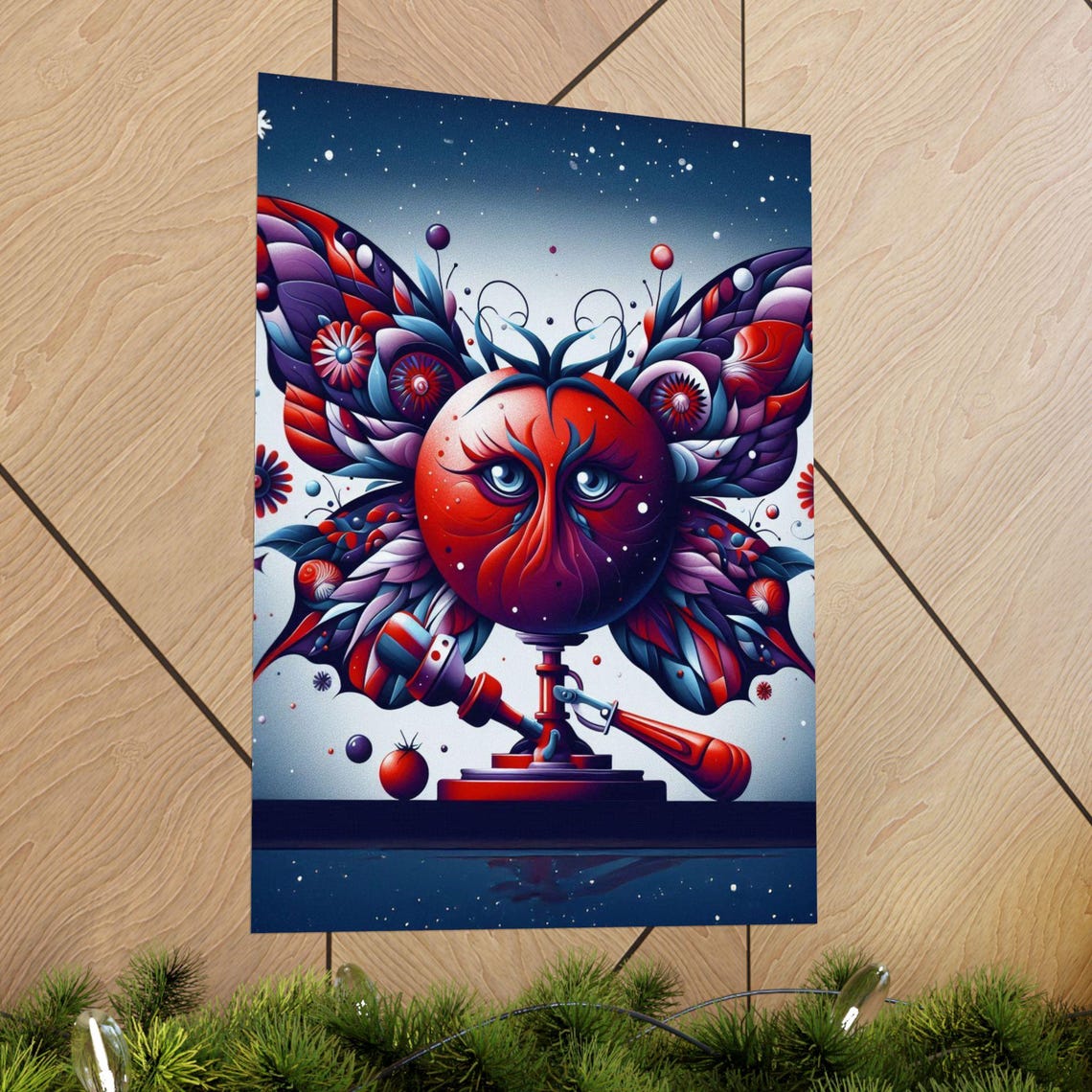 Tomatoes Poster, Abstract Butterfly Art Print - Image 3