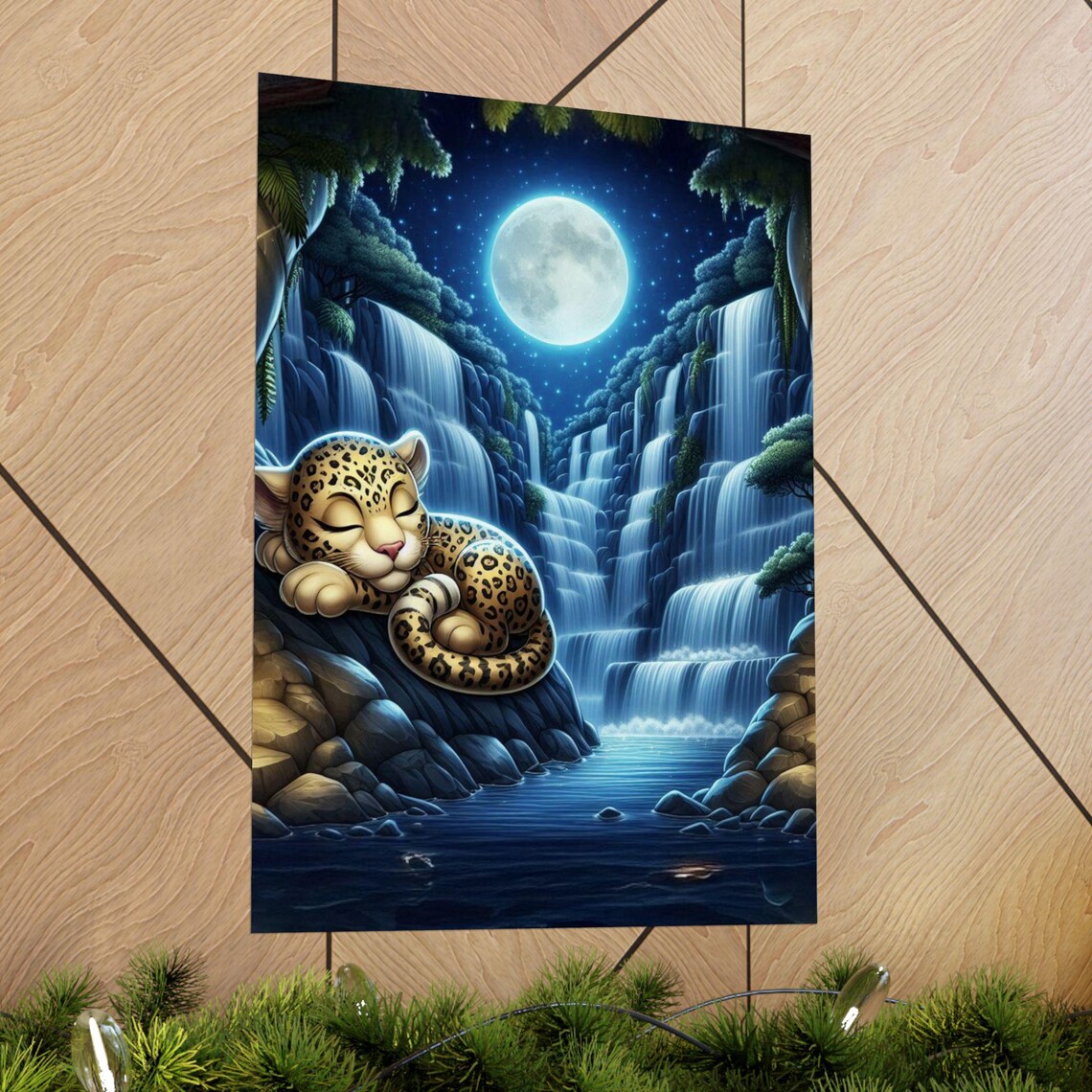Leopard Poster, Moonlit Forest Bedroom Decor - Image 4