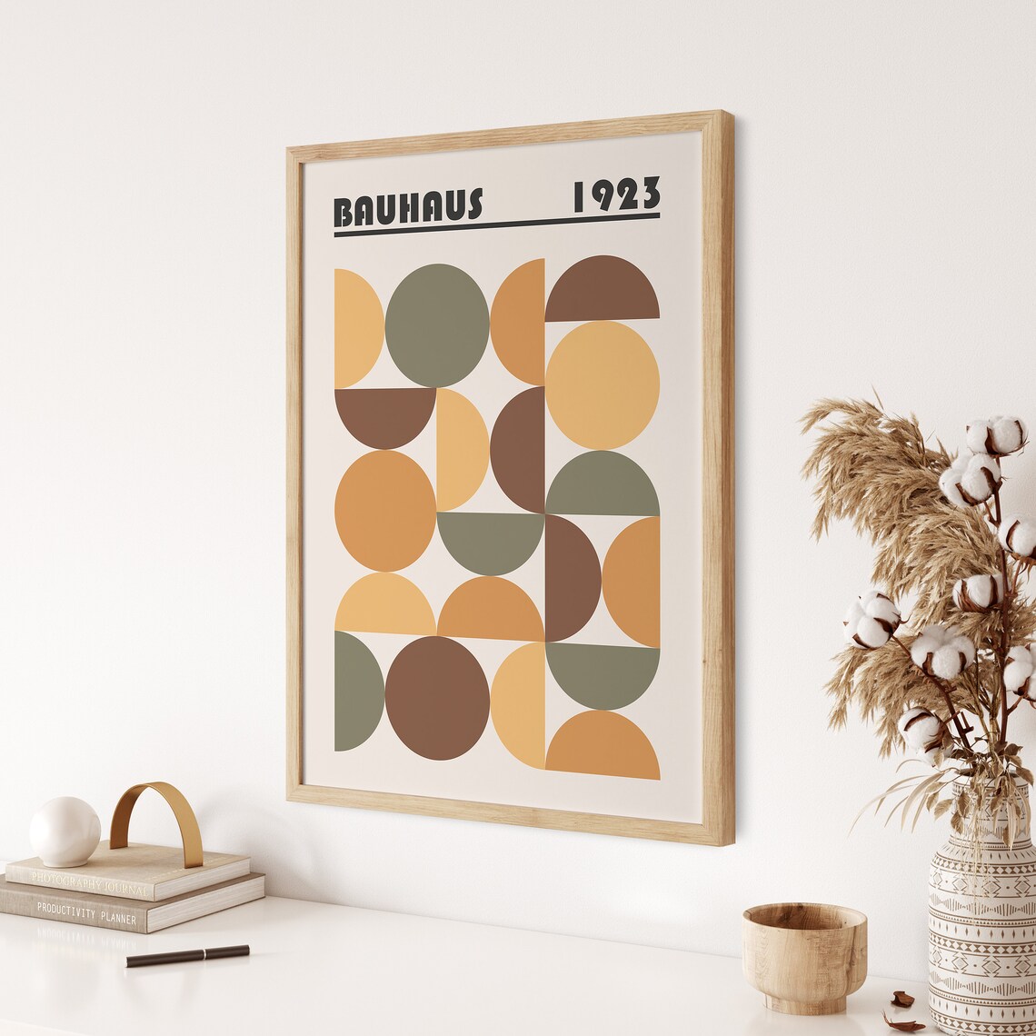 Bauhaus Minimalist Exhibition Poster, Mid-Century Art - Image 3