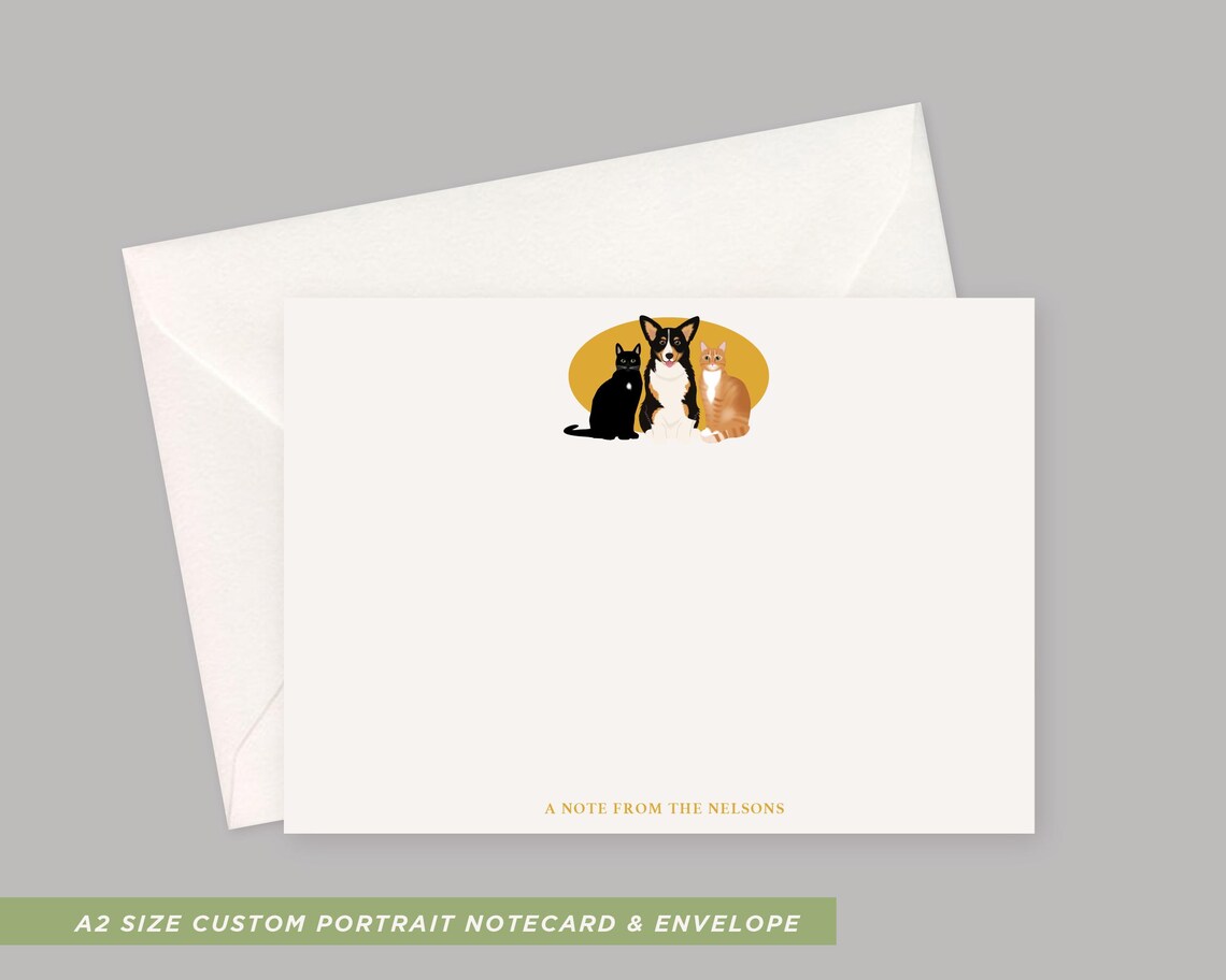 Personalized Portrait Stationery, Custom Thank You - Image 4