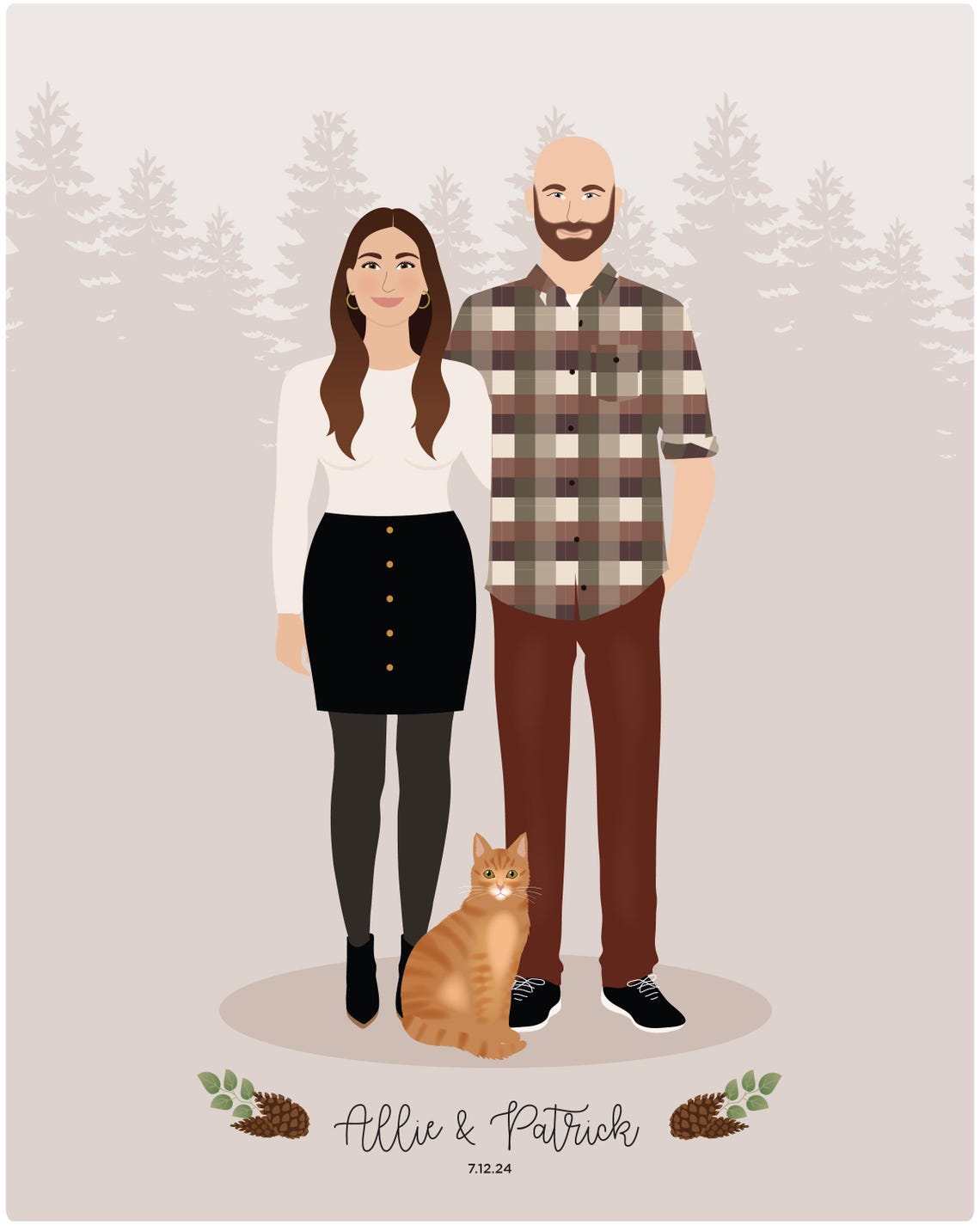Custom Family Portrait - Personalized - Image 4