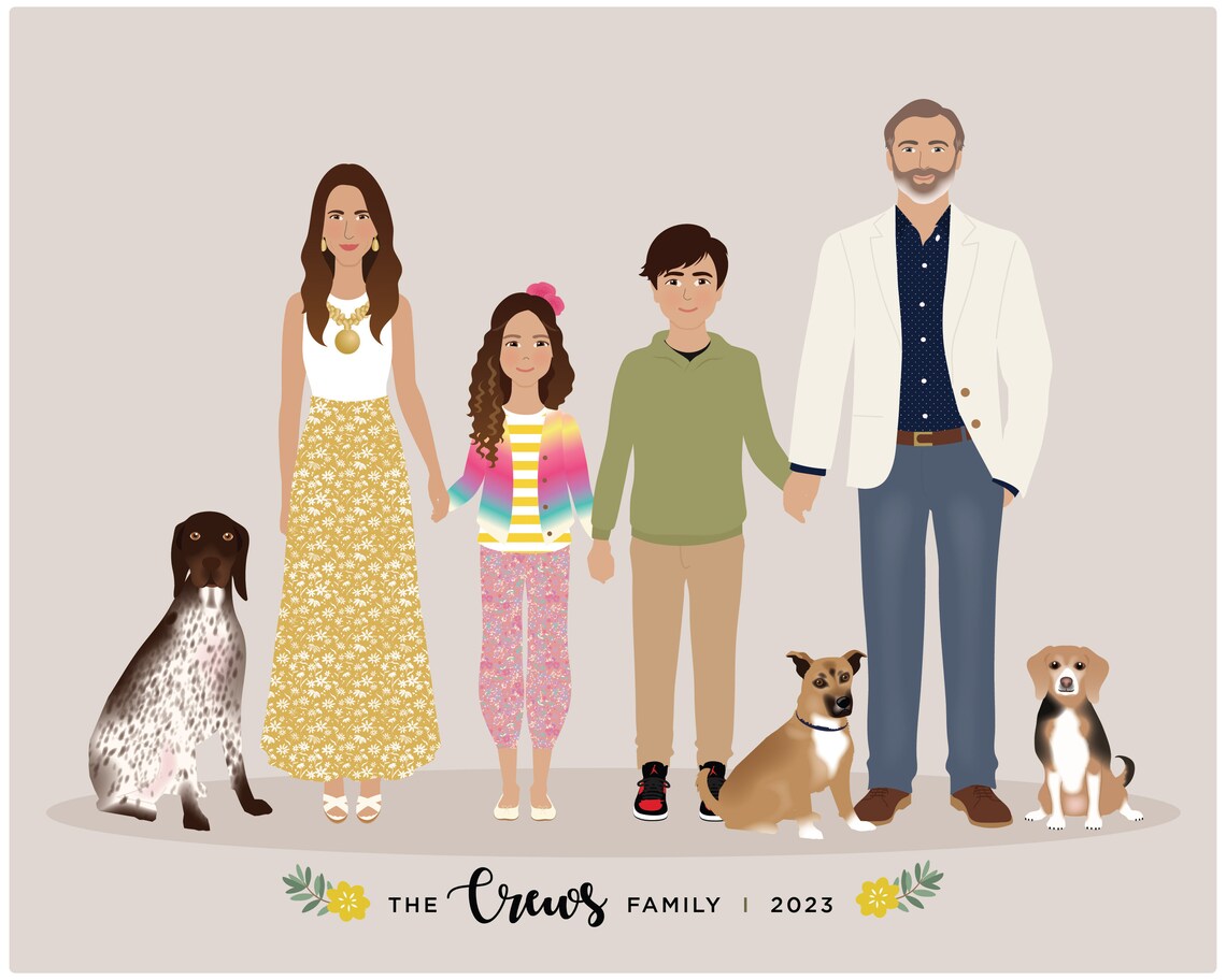 Personalized Family Picture, Custom Art Print - Image 2