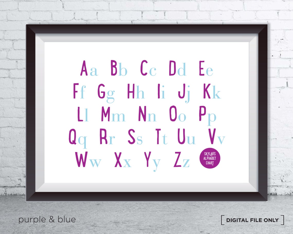 Black And White Alphabet Chart Aa Zz Kids Learning Poster Design - Image 4