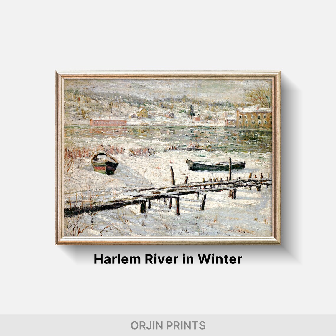 Winter Wonderland Harlem River Snowscape Art Print - Image 2