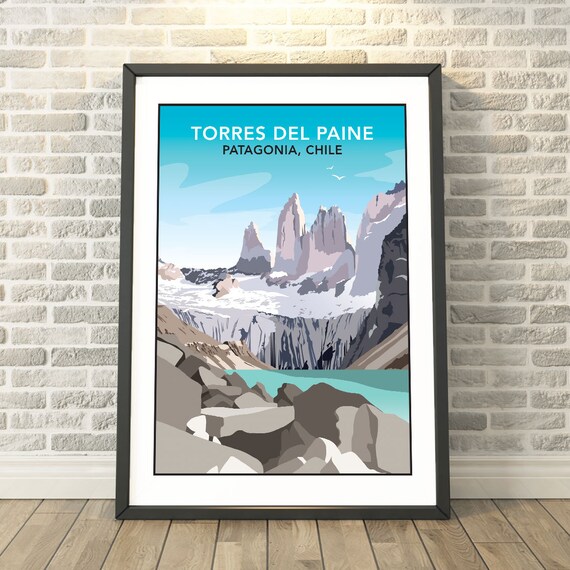 Torres Del Paine Chile Travel Poster Print