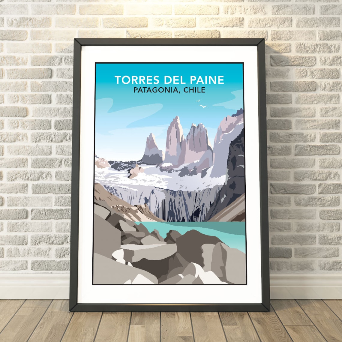 Torres Del Paine Chile Travel Poster Print