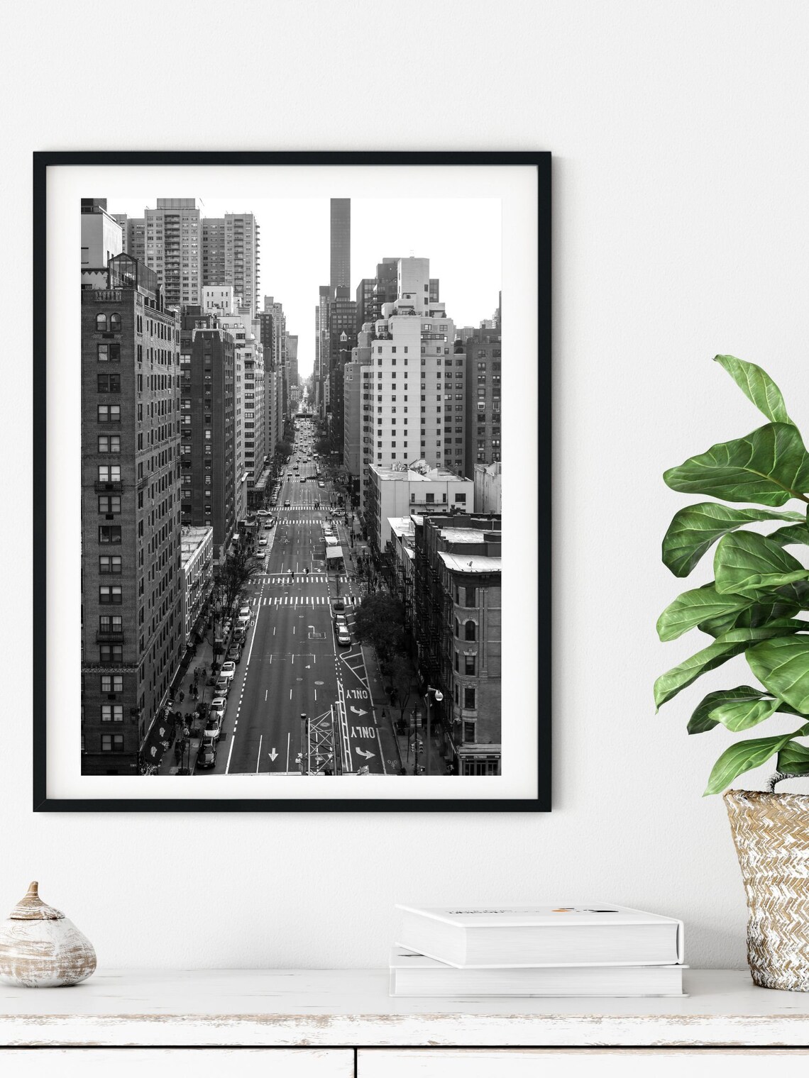 New York City Avenue Aerial Black And White Street Photo Poster - Image 4