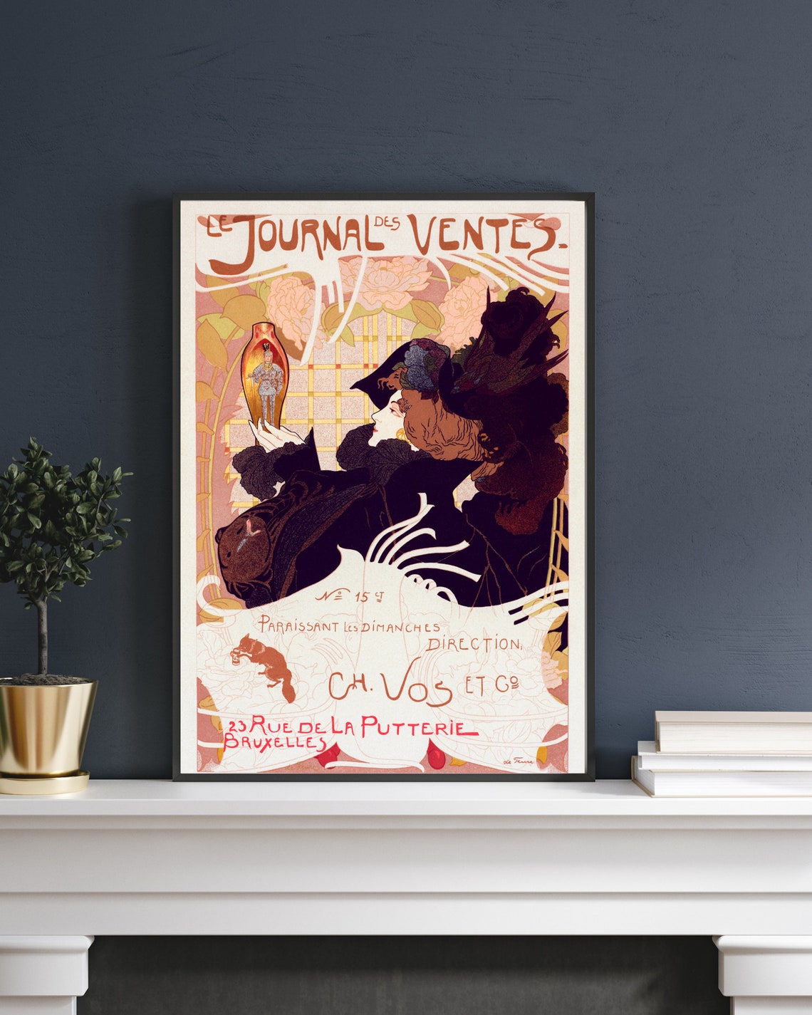 Le Journal Des Ventes Classic Art Nouveau Vintage Advertising Poster - Image 4