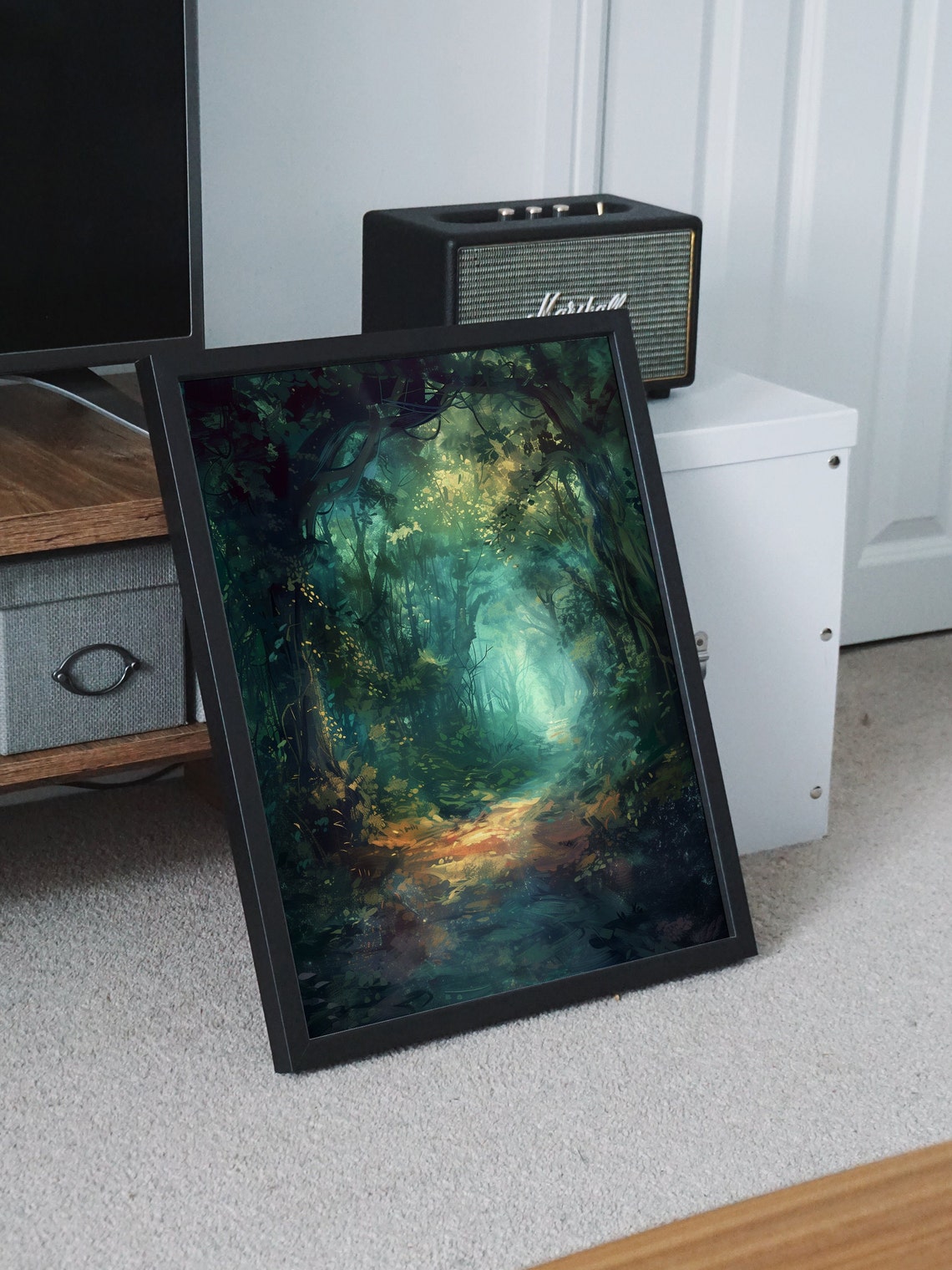 Dark Mystical Forest Path Oil Painting Enchanted Woods Poster - Image 8