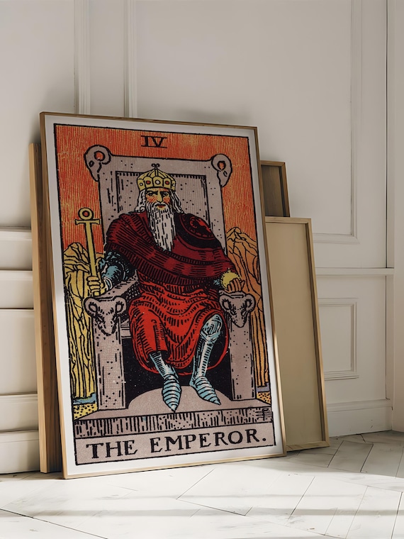 Tarot Cards Rider Waite, The Emperor Art Print