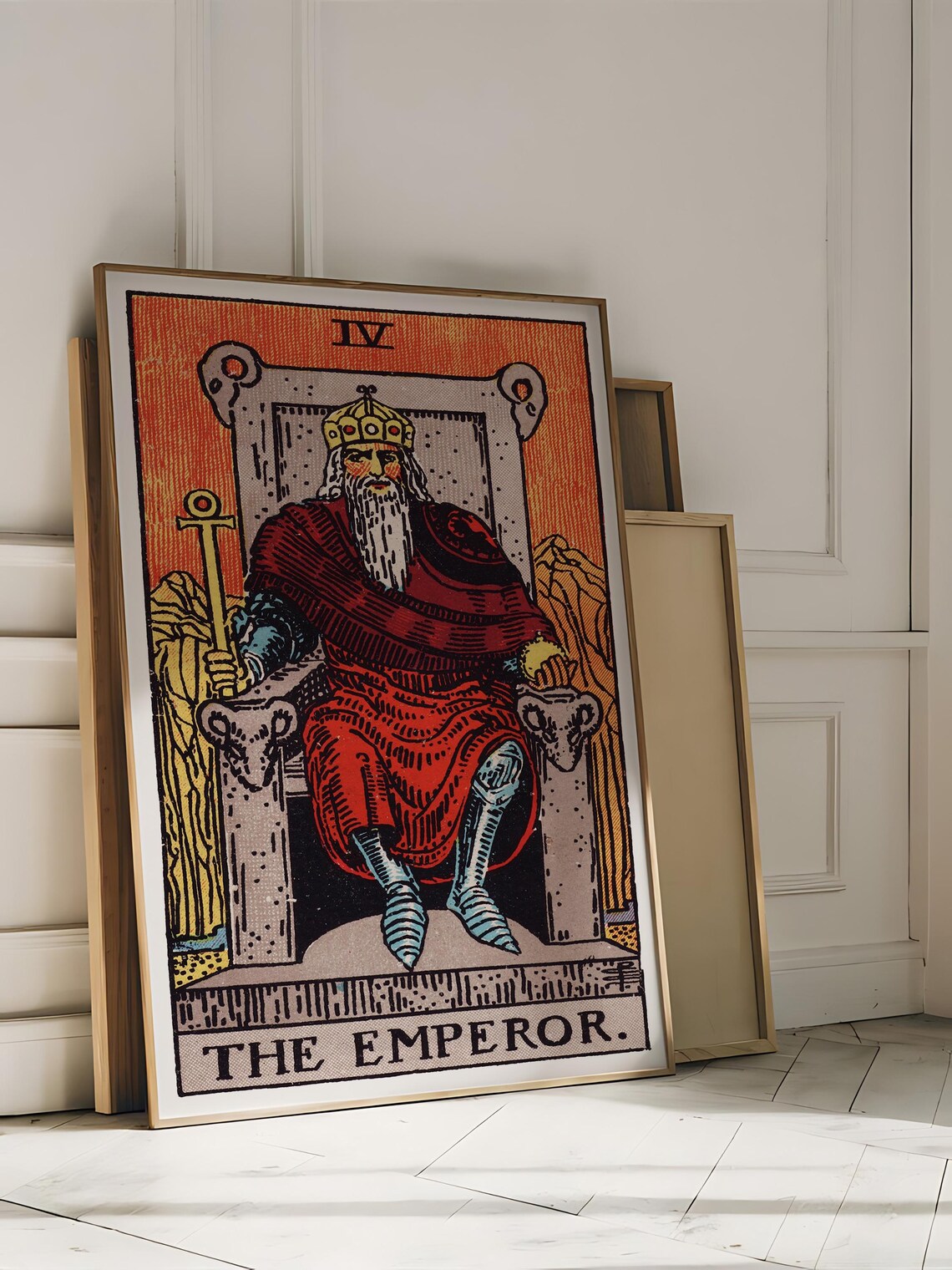 Tarot Cards Rider Waite, The Emperor Art Print