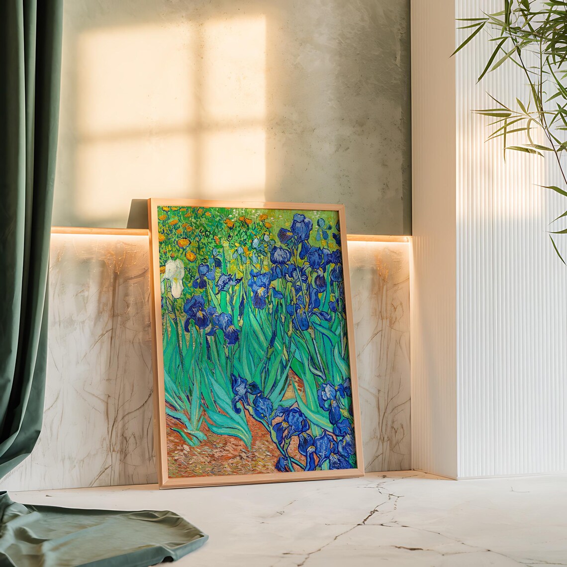 Van Gogh Irises Vintage Botanical Poster Print - Image 3
