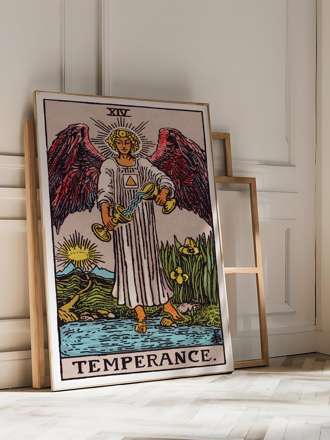 Tarot Cards Rider Waite, Temperance Mystical Art Print