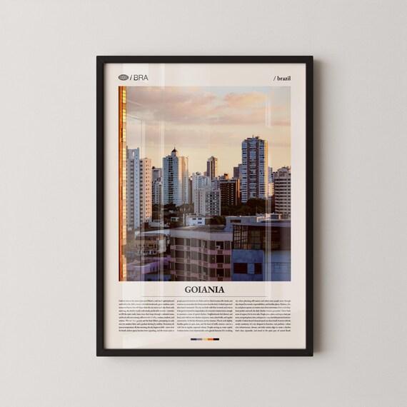 Goiania Brazil Downtown Towers at Dusk Editorial City Poster