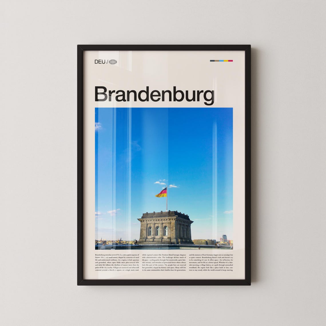 Brandenburg Germany Bold Headline City Photo Travel Wall Poster