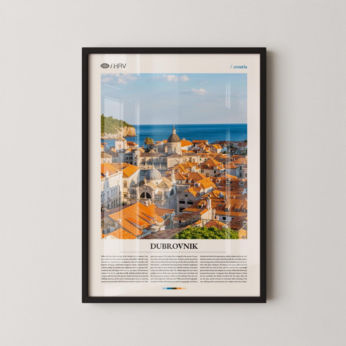 Dubrovnik Croatia Old Town Adriatic Coast Photo Travel Poster
