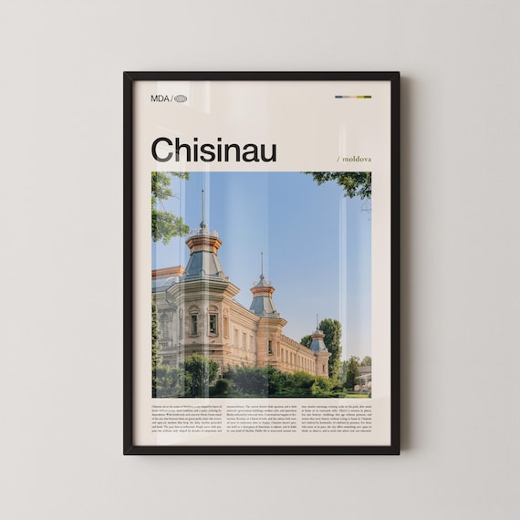 Chisinau Moldova Historic Architecture Cityscape Travel Poster